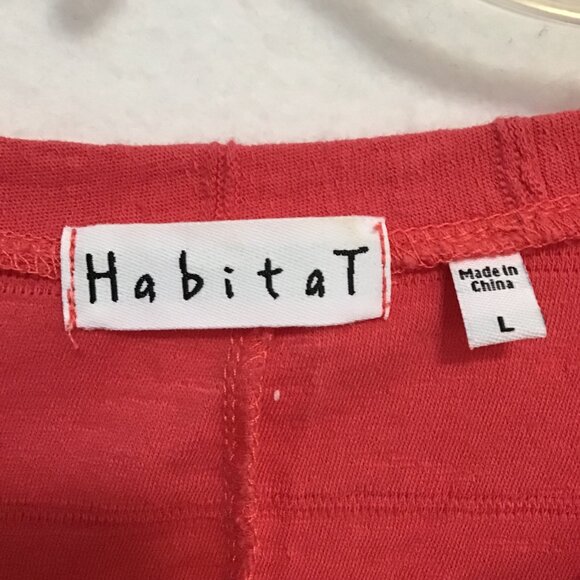 Habitat 3/4 Sleeve Button Front Lagenlook Top Size L - Picture 8 of 11